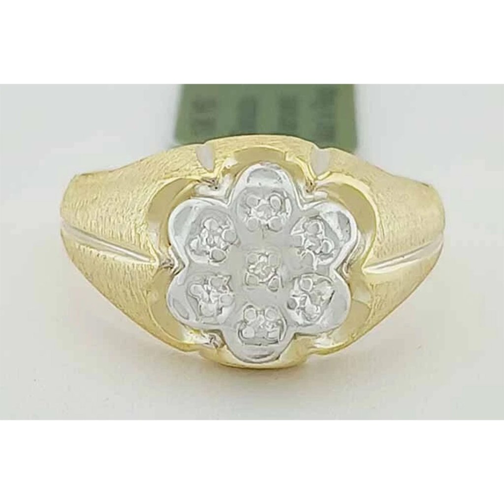 Genuine Diamond Ring 10k Yellow Gold